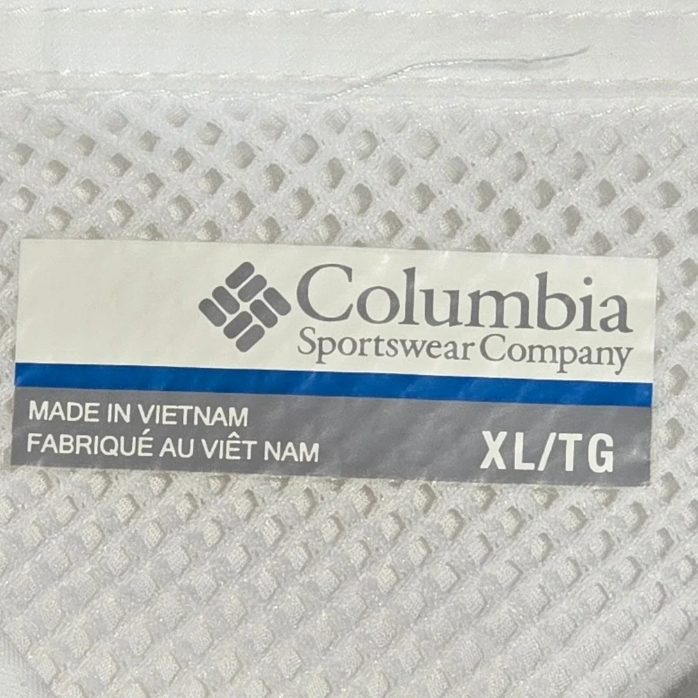 Columbia PFG Tamiami II Fishing Shirt Mens XL White Short Sleeve UPF 40 FM7266‎